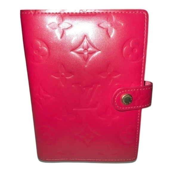 LOUIS VUITTON Small Pink Monogram Ring Agenda Cover - Picture 1 of 13